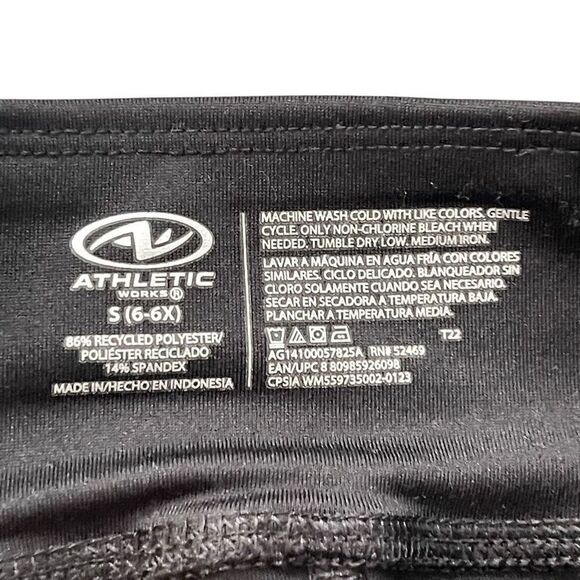 Athletic Works Girls Black Biker Shorts Size Small 6/6X Active Stretch Fit - Picture 5 of 7